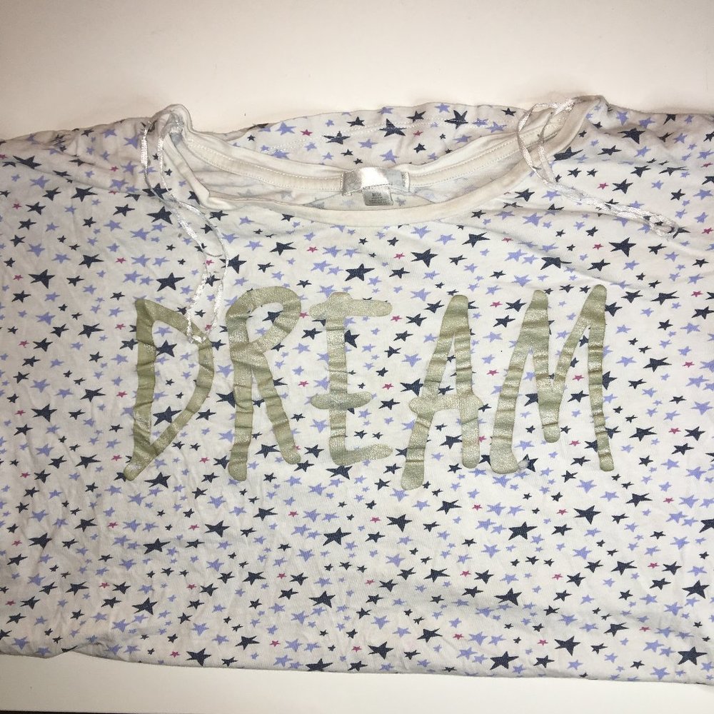 Pajama Top ~ Dream ~ Comfy ~ White ~ Stars